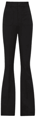 Sian Black High Rise Skinny Flared Trousers – REISS