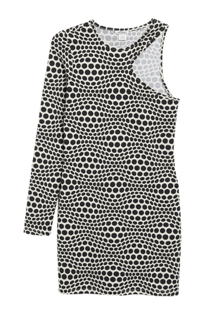 One-sleeve bodycon dress with dots - Groovy dots - Monki WW