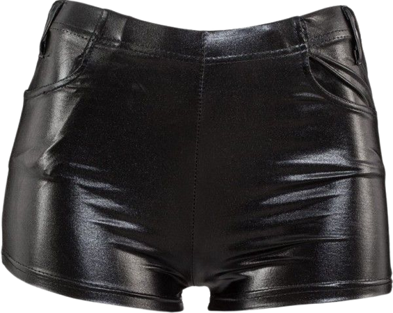 Sexy Leather Look Hotpants Black | Party365.com