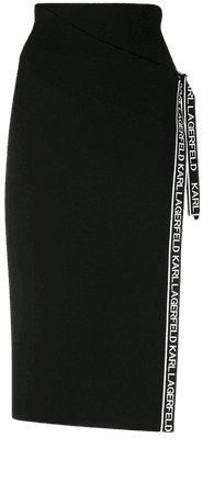 Karl Lagerfeld tape wrap knit skirt - FARFETCH
