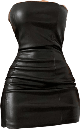 black latex dress