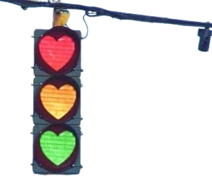 heart traffic light