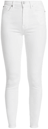 Shop 7 For All Mankind High-Rise Luxe Ankle Skinny Jeans | Saks Fifth Avenue
