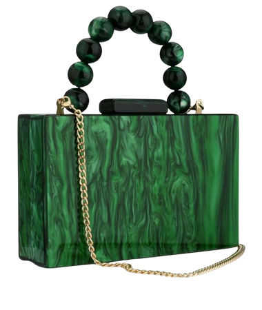 Emerald green clutch