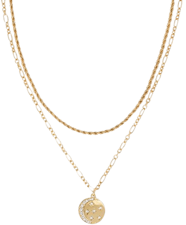 C. Wonder Layered Rope Chain Necklace with Celestial Charm - Walmart.com