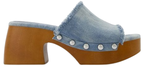 Denim platform heeled sandals - Shoes - Women | Bershka