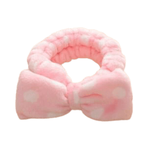 Cute L-Pink Big Bow Dot Soft Towel Hair Band Wrap Headband For Bath Spa Make Up 6246682429010 | eBay