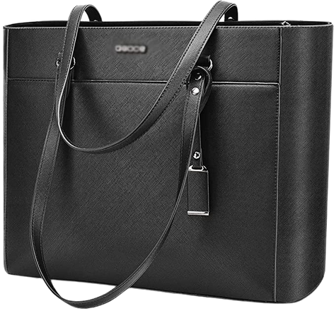 Amazon.com: ASZX Work Woman PU Leather Waterproof Briefcase Convertible 15.6 Inch Laptop Handbag Multifunctional Business Office Shoulder Bag Office (Color : Black, Size : 15.6 inch) : Electronics