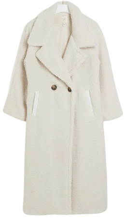 cream fleece coat