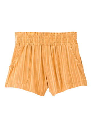 orange modal striped shorts