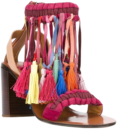 Chloé Rainbow Tassel Sandals - Farfetch
