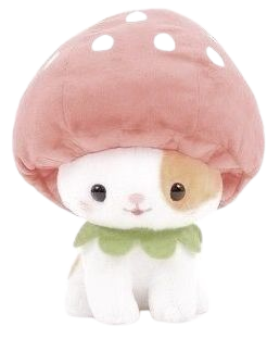 cat mushroom plush toy
