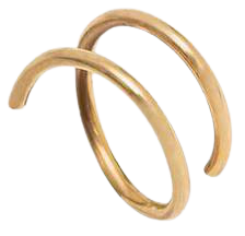 ANINE BING Delicate Spiral Hoop Earring - Gold