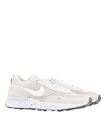 Nike Waffle One Crater sneakers in cream stone and white | ASOS