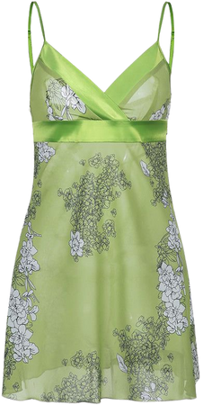 y2k green dress