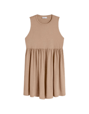 Short sleeveless babydoll dress - Dresses - Woman | Bershka