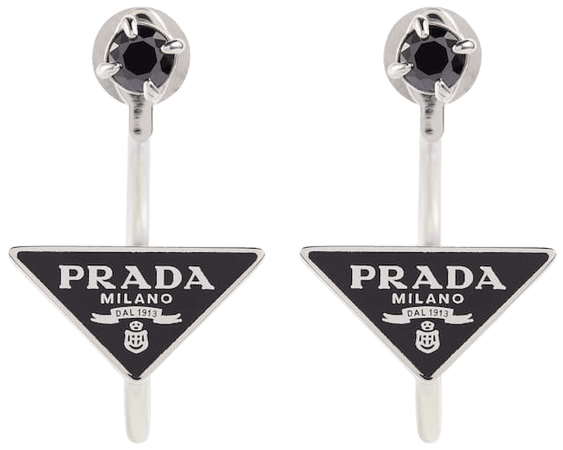 Prada - Symbole silver earrings | Mytheresa