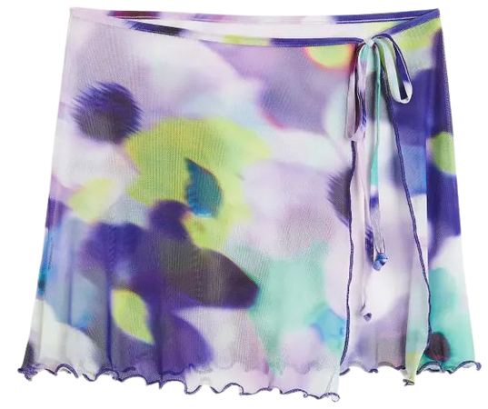 Short Sarong - Purple/floral - Ladies | H&M US