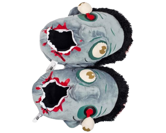 Blue Zombie Slippers | Plush Blue Zombie Slipper