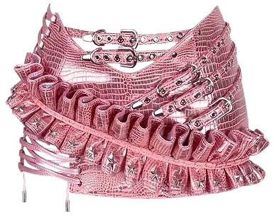 LALISA pink fantasy ruffle skirt | ManMadeSkins