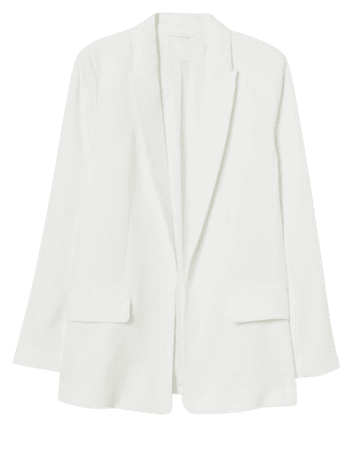 H&M oversized white blazer