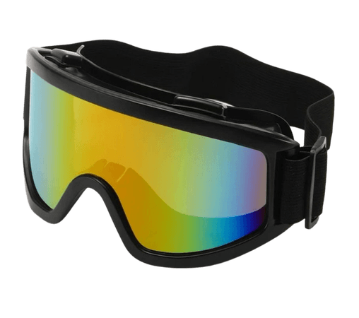 black ski glasses