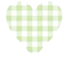 green gingham heart