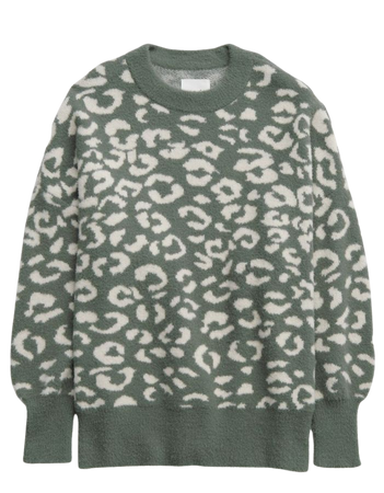 Aerie Leopard Buttercream Sweater