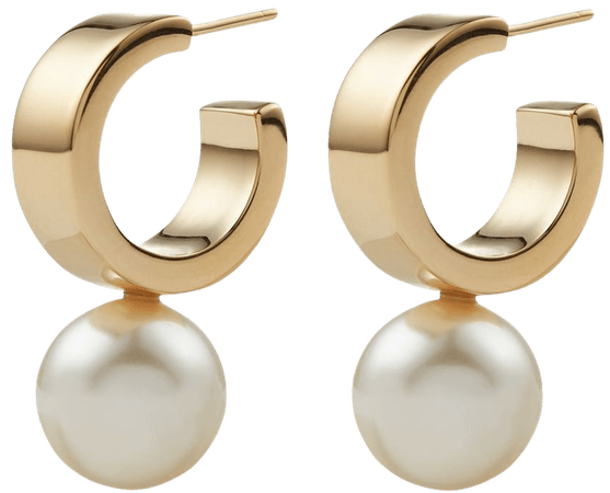 Simone Rocha pearl-embellished Hoop Earrings - Farfetch