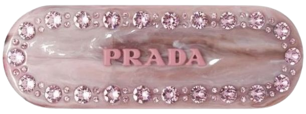 prada pink hair clip