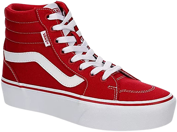 Amazon.com: Vans Unisex Filmore High Platform Canvas Sneaker - Tango Red : Clothing, Shoes & Jewelry