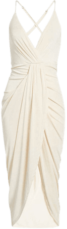 Lulus Dreamy Date Surplice V-Neck Midi Dress | Nordstrom