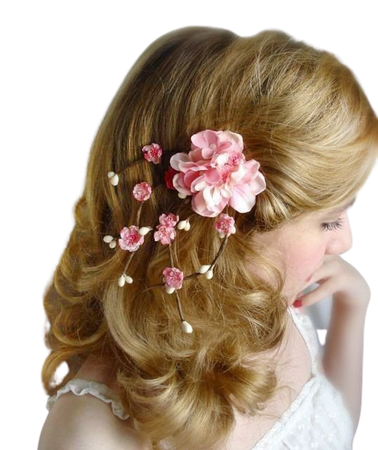 flower hair accessories wedding cherry blossom - Google Search