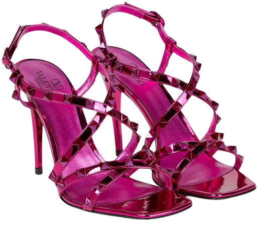 Rockstud Leather Sandals in Pink - Valentino Garavani | Mytheresa