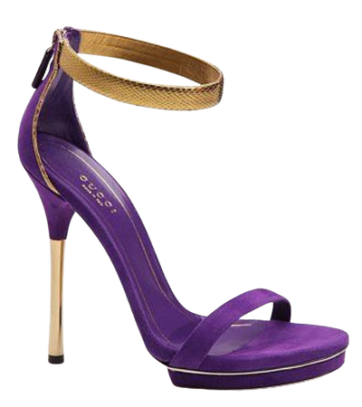 purple and gold heel
