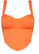 Prettylittlething orange corset crop top