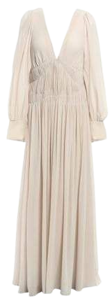 Carleigh Shirred Silk-georgette Maxi Dress