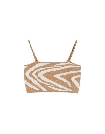 Zebra print top - Tees and tops - Woman | Bershka