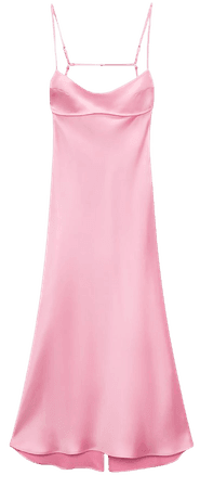 SATIN EFFECT CUT OUT DRESS - Pink | ZARA United States