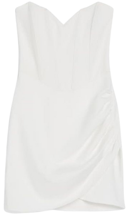 Corset mini dress with crossover hem - Dresses - Woman | Bershka