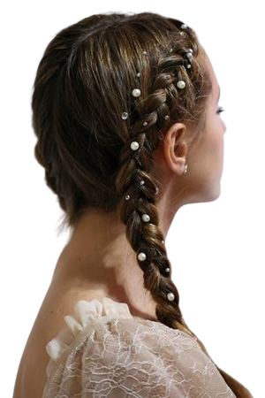 pearl hair braid