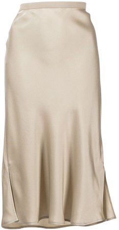 ANINE BING Erin slit-detail Silk Skirt - Farfetch