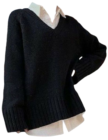 black collar sweater