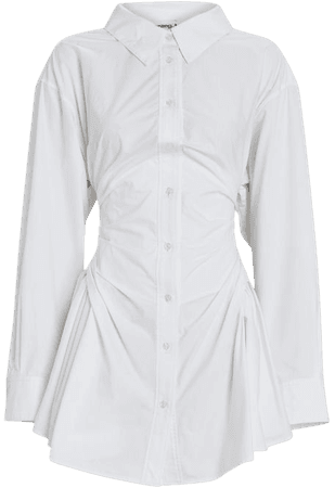 White Button Up Shirt Dress