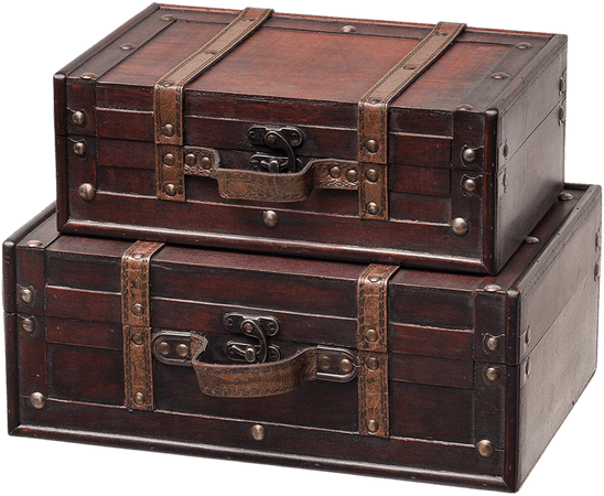 Amazon.com: SLPR Decorative Suitcase with Straps (Set of 2, Brown) | Old-Fashioned Antique Vintage Style Nesting Trunks for Shelf Home Decor Birthday Parties Wedding Decoration Displays Crafts Photoshoots: Gateway