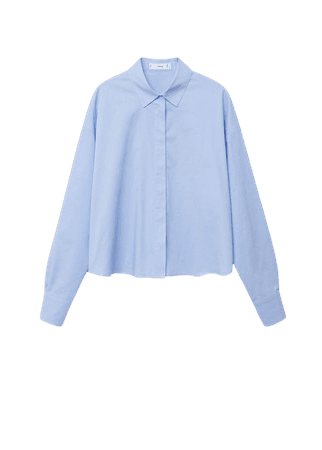 Cropped cotton shirt - Women | Mango USA