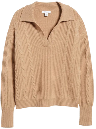 Nordstrom Signature Wool & Cashmere Cable Knit Sweater | Nordstrom