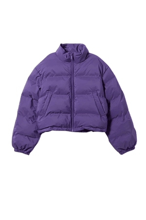 Promise Cropped Puffer - Purple - Jackets & coats - Weekday WW
