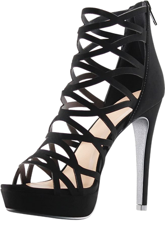 Amazon.com | Alexandra Womens Open Toe High Heels Platform Shoes Stiletto Dress Sandals - (Black) - 9 | Heeled Sandals