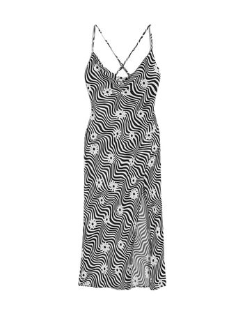 Satin midi dress - Dresses - Woman | Bershka